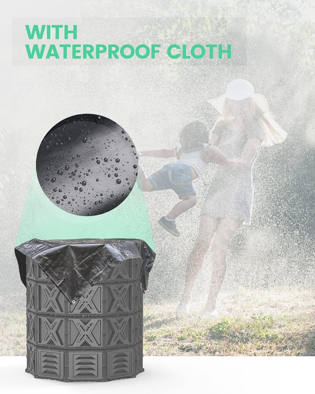 Large Compost Bin - 190 Gallon (720 L) Garden Composter with Better Aeration System, Easy Assembling/BPA Free/Sturdy/Outdoor Compost Tumbler