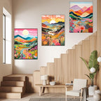 EIBEILI 3-Piece Square Adult Diamond Art Set, Mountains Diamond Painting Kit - Image 5