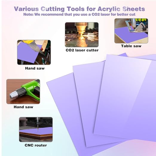 Adrattnay Purple Acrylic Sheets 1/8" Thick, - Image 5