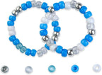 1000PCS 6x9mm Blue and White Pony Beads, Kandi Beads - Image 6
