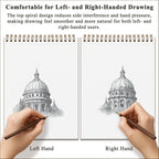 9"X12" Sketch Book Bulk, Top Spiral Bound Sketch Pad, 3 Pack 100 Sheets Each - Image 8