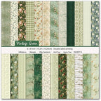 Scrapbook Paper & Scrapbooking Supplies, Vintage Green 6x6 Double-Sided by EASYHAUTE
