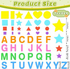 744Pcs Foam Stickers, 8Colors Foam Shape Letter Stickers - Image 2