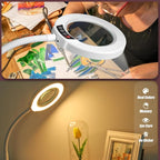 10X Magnifying Glass with Light and Stand, 16.5in Flexible Goose-Neck, 5 Color - Image 6