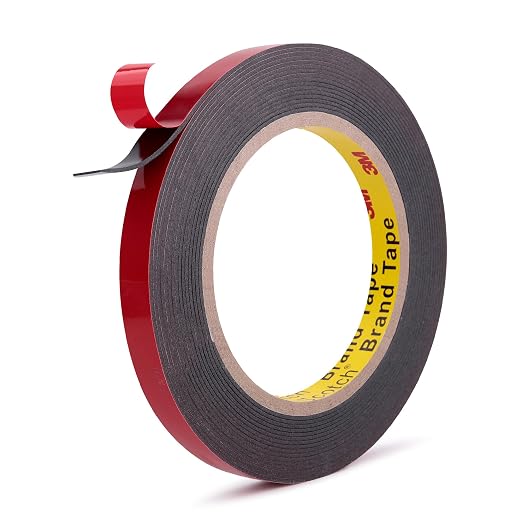 3M Automotive Acrylic Plus Tape, 0.39" x 18Ft, Dark Gray | Double Sided Tape by AdhesiveTapeAppliedtoLife
