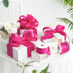 HUIHUANG Hot Pink Wired Ribbon 1-1/2 inch Fuchsia Pink Wire Ribbon - Image 4