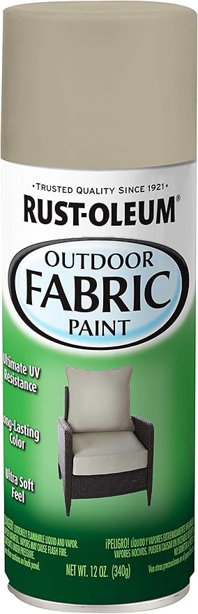 Rust-Oleum 358839 Outdoor Fabric Spray Paint, 12 oz, Medium Gray by Rust-Oleum