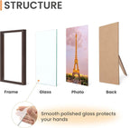 upsimples 5x7 Picture Frame Set of 3, Made of High Definition Glass - Image 3