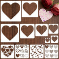 12 PCS Love Heart Stencils for Painting by Yazhiji