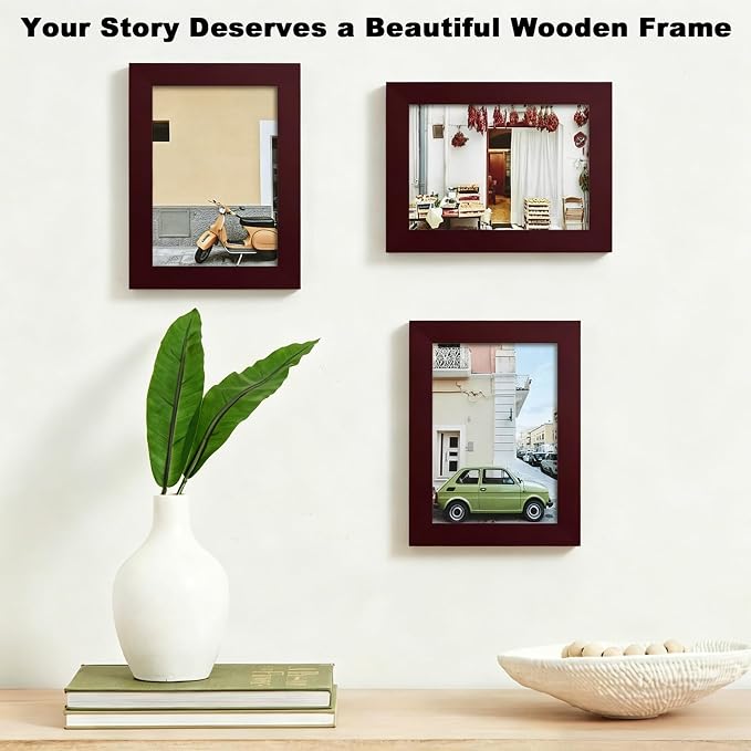 RPJC 5x7 inch Picture Frame Made of Solid Wood High Definition Glass - Image 4