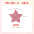PATIKIL 2.2"x2.2" Star Foam Stickers - Image 2