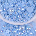 2000PCS AB Color Imitation Half Round Pearls Bead Loose Beads Gems, Mixed Sizes by UYTRDVG