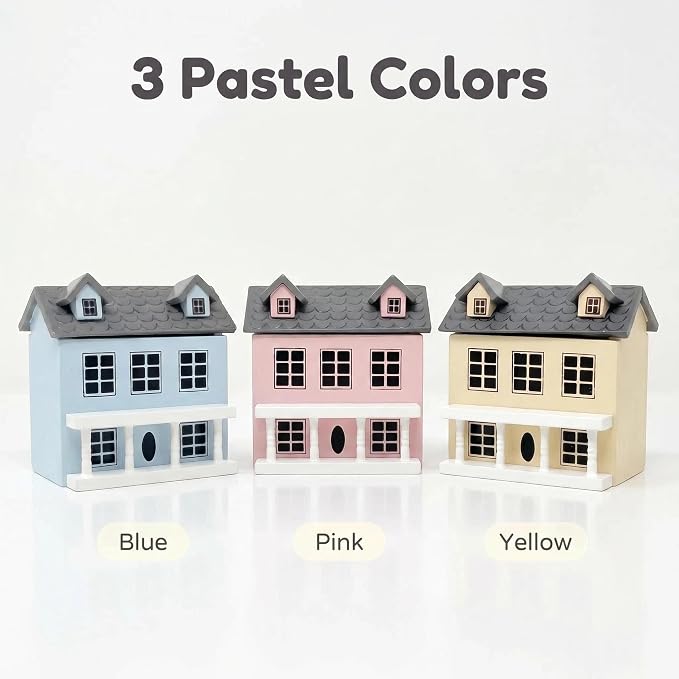 Miniature Villa Model Wooden Tiny House Compact Dollhouse Mini House Storage - Image 9