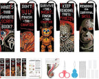 VIGEGU 5 Pcs Horror Stamped Cross Stitch Bookmark Kits by VIGEGU