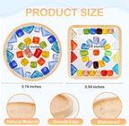 4Set DIY Glass Mosaic Tiles for Crafts, Mixed Color Mosaic Kit - Image 2