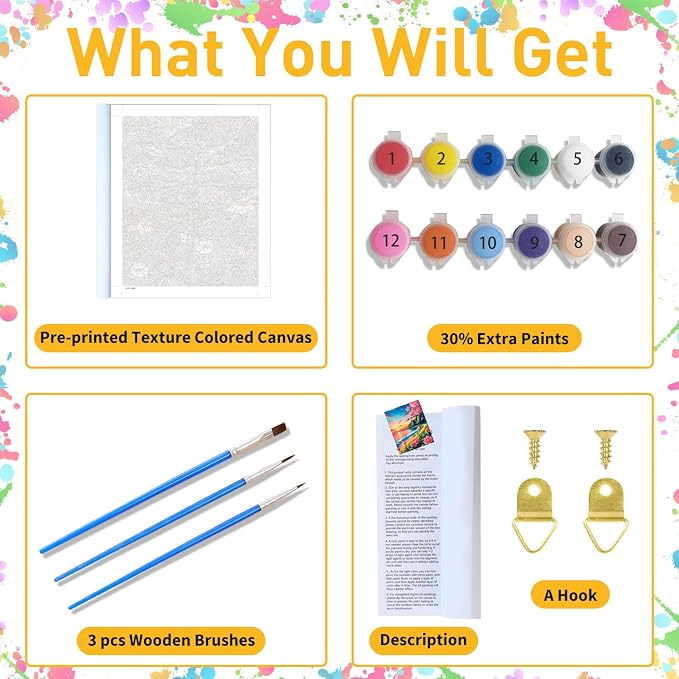 Paint by Numbers Kit for Adults, Dragonfly Paint by Numbers, Crafts for Adults - Image 4