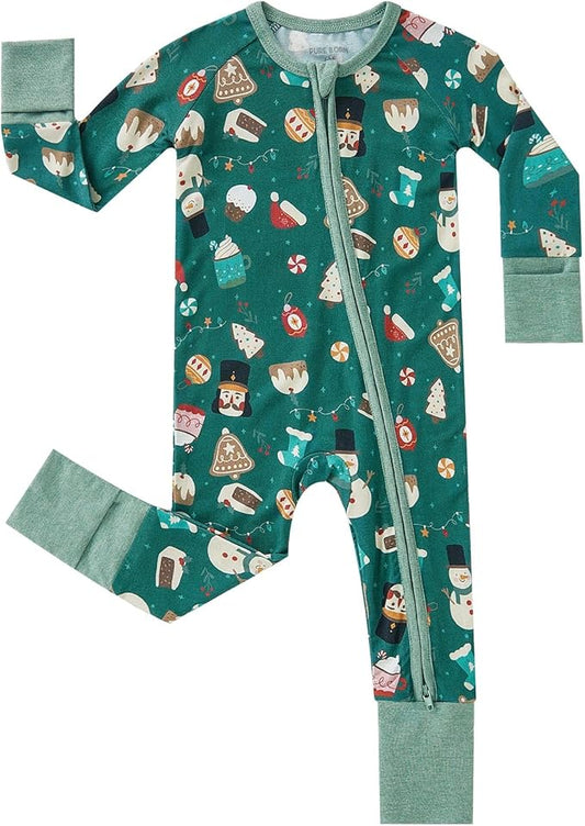 pureborn Baby Infant Boys Girls Sleeper Snug Fit Viscose from Bamboo Pajamas 0-24 Months