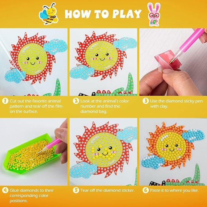 Labeol Diamond Art Kits for Kids Boys and Girls Ages 6-8-10-12 Easy to DIY - Image 6