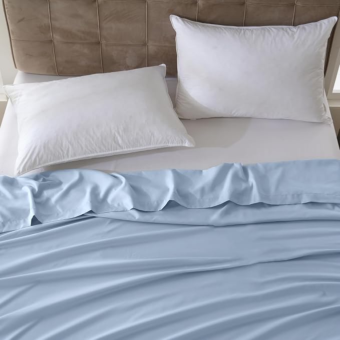 ZPECC Twin Flat Sheet Only 1 Pack, Durable Light Blue Top Bed Sheets - Image 7