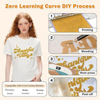 TUMIYA Gold Glitter Heat Transfer Vinyl HTV Roll - Image 4