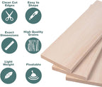Balsa Wood Sheets 1/2" Inch Thick 12" x 4" Unfinished Wooden Board by Craftiff - Image 3