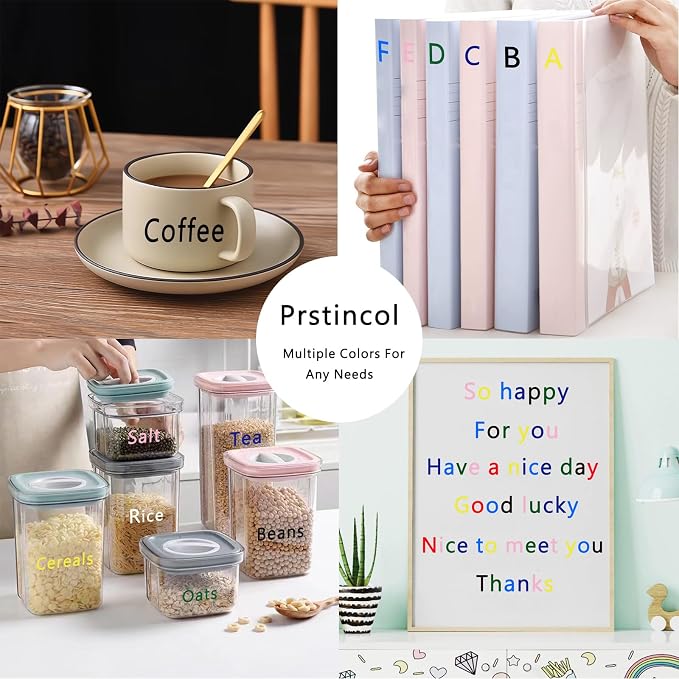 PRSTINCOL 3456 Pcs 36 Sheets Colorful Alphabet Stickers Pad, 9 Colors Self - Image 7