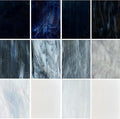 ILLUCKAI 12 Sheets Stained Glass Sheet Assorted Gray Black White Colors by ILLUCKAI