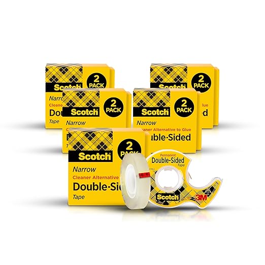 Scotch Double Sided Tape, Permanent Photo-Safe Adhesive, 1/2 inch x 500 inches by Unknown