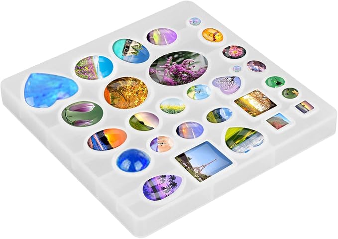 HOMEIDOL Resin Jewelry Molds Pendant Trays Making Kit - Image 4