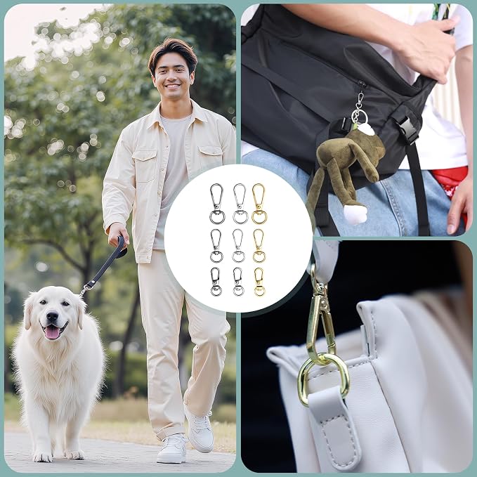 12pcs Swivel Push Gate Snap Hooks Clasps - Image 7
