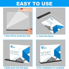 EHWINE 12 Pack Acrylic Sign Holder 8.5 x 11 Horizontal, Double-Sided Stand up - Image 5
