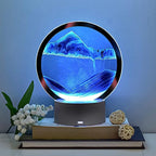 Moving Sand Art Picture Round Glass 3D Deep Sea Sandscape in Motion Display - Image 2