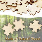 300PCS Blank Puzzles, Freeform Blank Puzzle Pieces Blank Wooden Puzzles DIY - Image 6