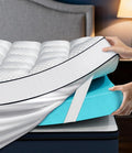Dual Layer 4 Inch Memory Foam Mattress Topper Twin XL, College Dorm Room by Panyu