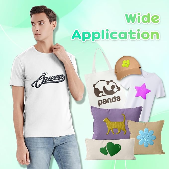 Aoder Green Puff Vinyl Heat Transfer, Puffs Iron On Vinyl - Image 5