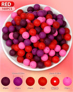 FIVEIZERO 160PCS 15mm Round Silicone Beads, Wear-resistant, Easy-clean - Image 2