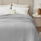 100% Cotton Muslin Blanket Large 50" x 70", Breathable and Lightweight Cotton - Image 7