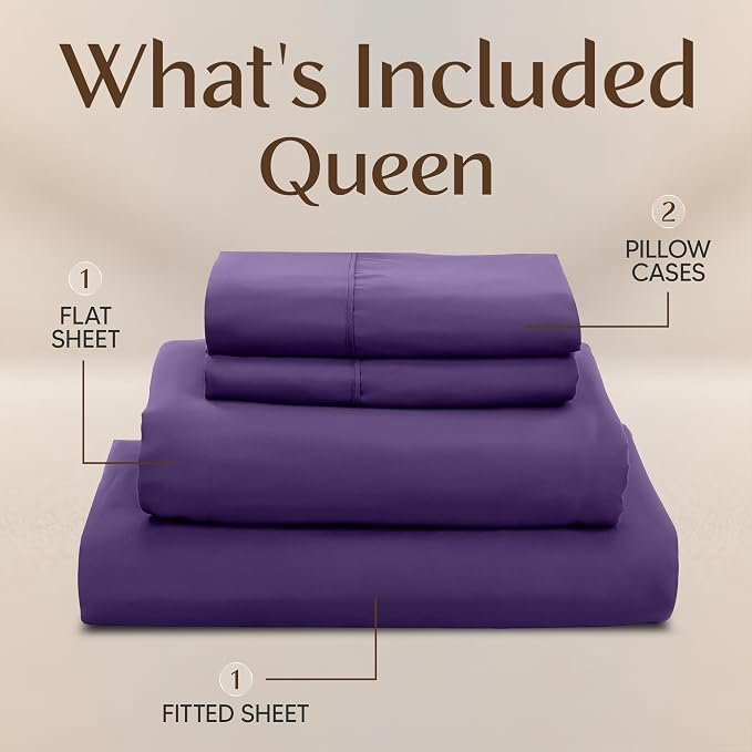 Utopia Bedding Queen Size Sheet Set – 4 Piece Bed Sheets, Soft and Breathable - Image 3
