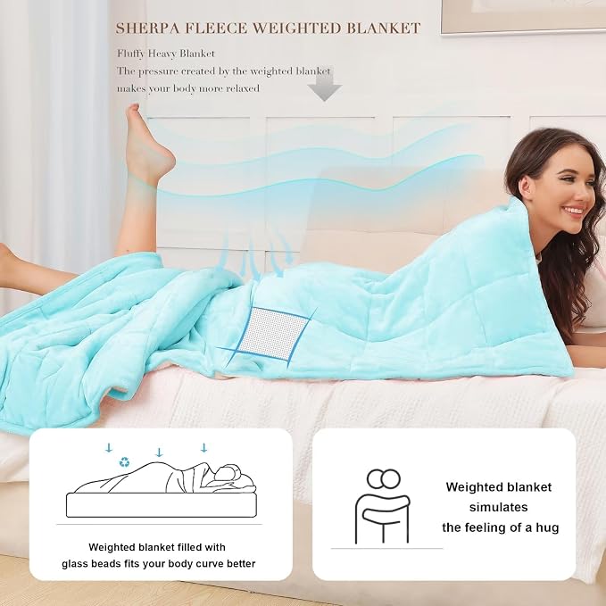 Alomidds Sherpa Fleece Weighted Blanket - Image 2