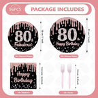 96 Pcs 80th Birthday Decorations - Image 2