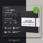 Beechmore Books Square Mixed Media Sketchbook - Image 2