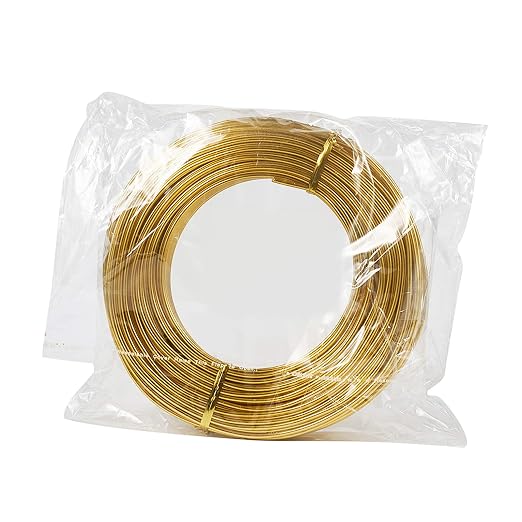 Fashewelry 180 Feet 2mm Gold Aluminum Wire Bendable Metal Craft Wire - Image 9