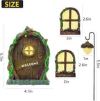 Miniature Fairy Garden Accessories: Glow in The Dark Fairy Door and Windows - Image 4