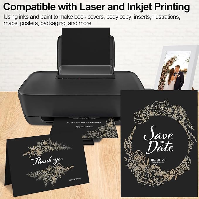 Joyberg Black Cardstock 8.5 x 11, 230gsm Cover Cardstock Paper, 85 Lb Heavy - Image 4