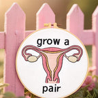 Hand Embroidery Kits for Beginners Adults, Grow a Pair Uterus Embroidery DIY Kit - Image 7