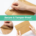 Ohuhu A7 Blank Brown Kraft Cards and Self-Seal Envelopes 100 Pack | 5" x 7" - Image 7