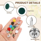 uxcell 150Pcs Upholstery Tacks, 11mmx17mm Flat Head Thumb Tack Decorative - Image 3