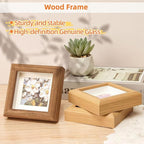 4x4 Shadow Box Picture Frame Real Glass Front, Small Shadow Box Frame Display - Image 4
