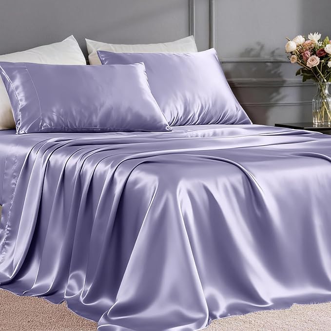 FreshCulture Satin Sheets Twin XL Bed Set by FreshCulture