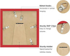6x6 Picture Frame with Wavy Mat, Wooden Real Glass 6 x 6 Photo Frame - Image 4